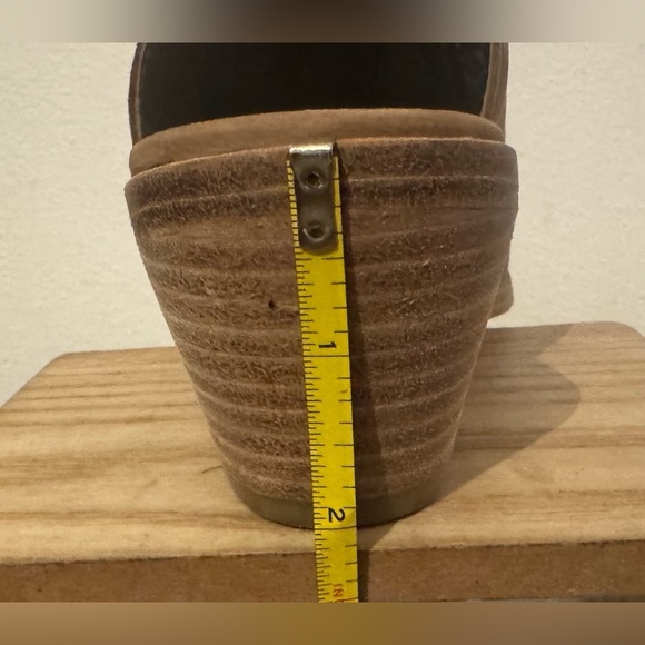 Eileen Fisher Pagoda Earth Tumbled Nubuck Block Heel Sandal Open Toe Size 7.5 - Picture 7 of 8